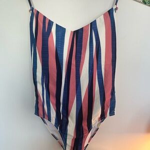 Summersalt One Piece in Pink, Blue, and White Stripes size 8‎